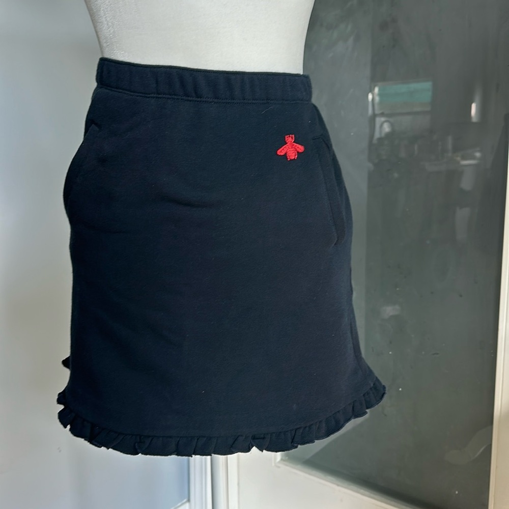 Gucci Kids Navy Blue Skirt with Embroidered Bee Detail